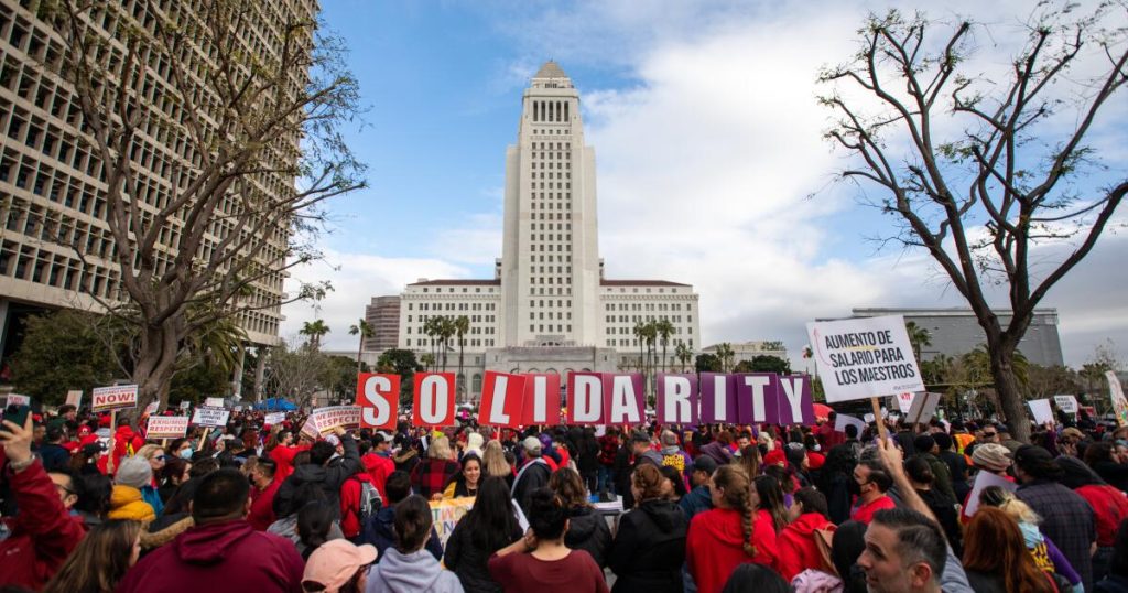 LA Teachers Union pursues big pay hikes and bold ideals against Trump’s agenda