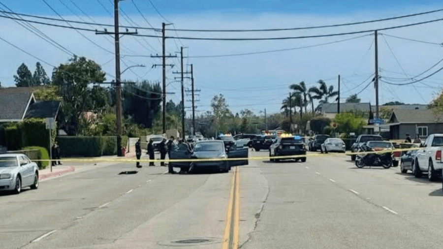Teens on scooters entering the crash in Orange County in the wrong direction