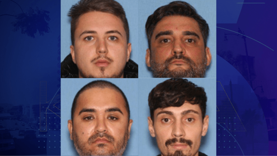 Four men still seeking four men who were seeking bank fraud, exacerbating the last seen identity theft in Southern California