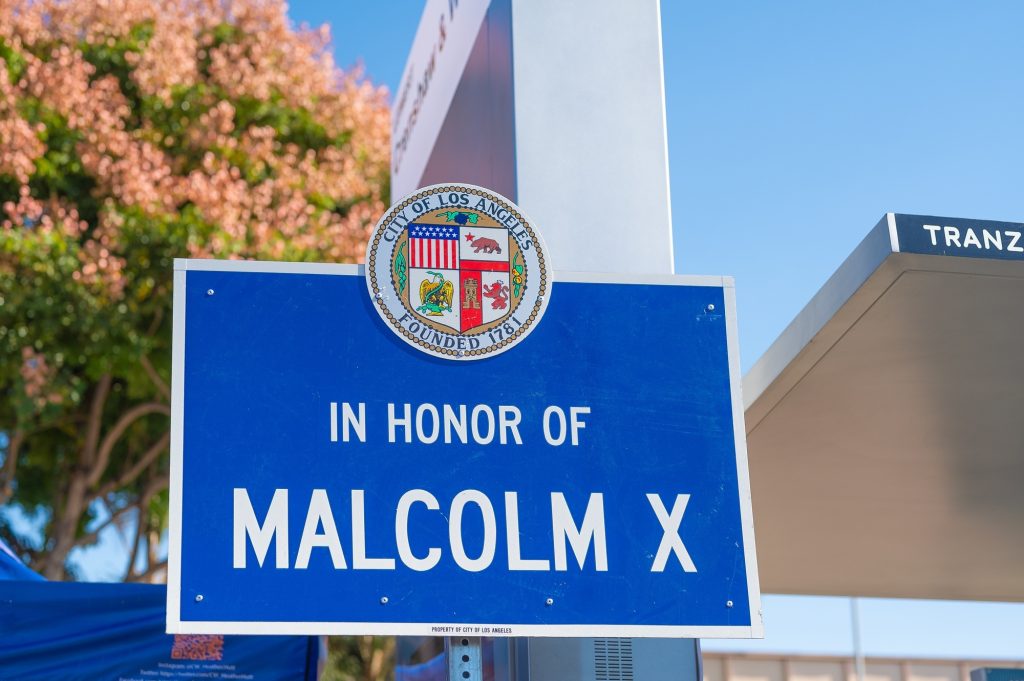 Malcolm X Street Sign unveiled in Los Angeles