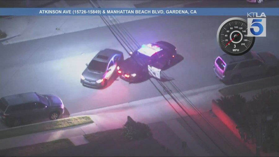 The LA chase suspect is reportedly passing through a police skirmish line